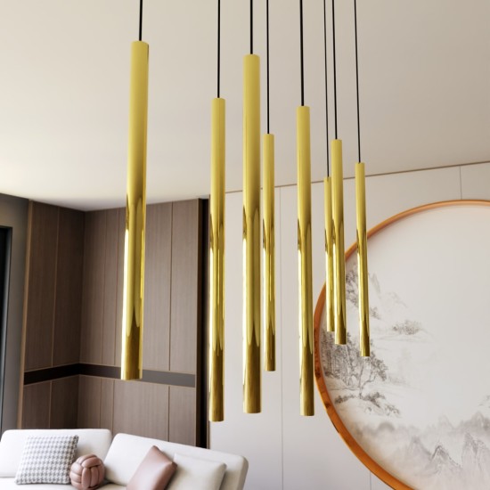 Modernus pakabinamas šviestuvas SELTER 9 GOLD