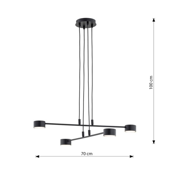 Pakabinamas šviestuvas MODUS 4 BLACK Pakabinamas šviestuvas MODUS 4 BLACK