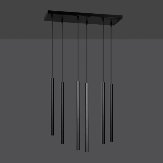 Modernus pakabinamas šviestuvas SELTER 6 BLACK Modernus pakabinamas šviestuvas SELTER 6 BLACK