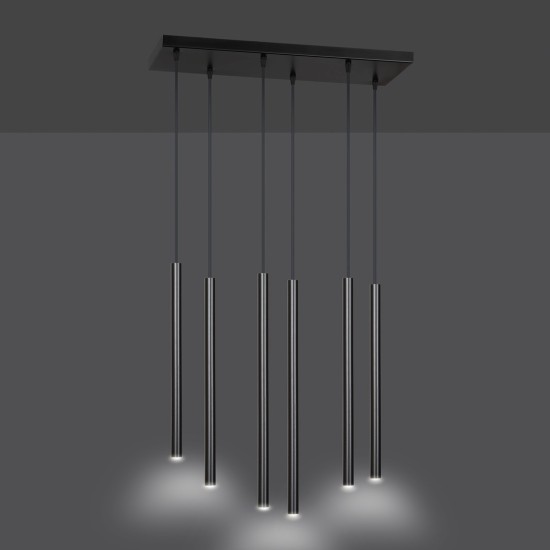 Modernus pakabinamas šviestuvas SELTER 6 BLACK Modernus pakabinamas šviestuvas SELTER 6 BLACK