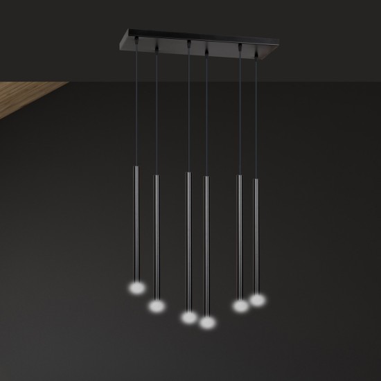 Modernus pakabinamas šviestuvas SELTER 6 BLACK Modernus pakabinamas šviestuvas SELTER 6 BLACK