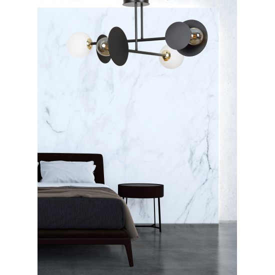 Pakabinamas šviestuvas MINERVA 4 BLACK Pakabinamas šviestuvas MINERVA 4 BLACK
