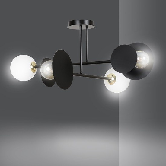 Pakabinamas šviestuvas MINERVA 4 BLACK Pakabinamas šviestuvas MINERVA 4 BLACK