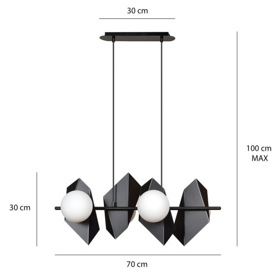 Pakabinamas šviestuvas DRIFTON 4 BLACK