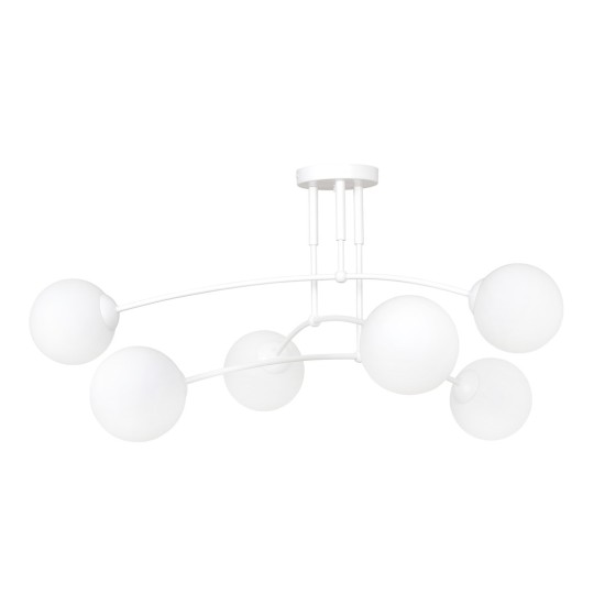 PREGOS 6 WHITE klasikinis lubinis šviestuvas, šviestuvo gaubtas, baltas PREGOS 6 WHITE klasikinis lubinis šviestuvas, šviestuvo gaubtas, baltas