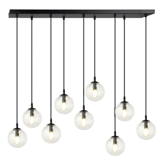 Pakabinamas šviestuvas COSMO 9 BL TRANSPARENT