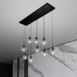 Pakabinamas šviestuvas COSMO 9 BL TRANSPARENT