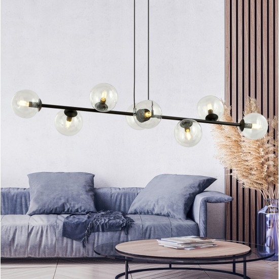 Pakabinamas šviestuvas ROSSI 8 BL TRANSPARENT Pakabinamas šviestuvas ROSSI 8 BL TRANSPARENT