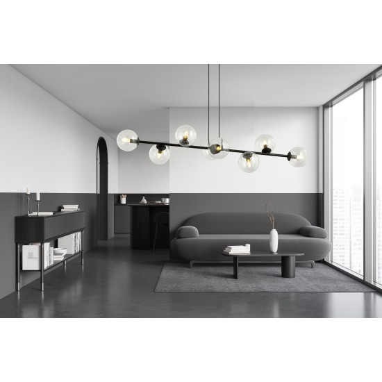 Pakabinamas šviestuvas ROSSI 8 BL TRANSPARENT Pakabinamas šviestuvas ROSSI 8 BL TRANSPARENT
