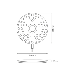 Moduł Led FIX 24W 3000K Fi180 Moduł Led FIX 24W 3000K Fi180