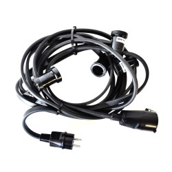 Girlanda Profesjonalna IP44 10M + Gniazdo Czarny