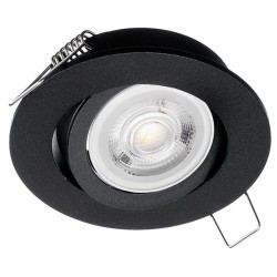 Oczko sufitowe okrągłe ruchome IP20 Black Oczko sufitowe okrągłe ruchome IP20 Black