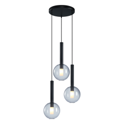 Lampa wisząca Niko Czarny 3xG9