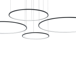 Lampa wisząca Saturno Czarny 120W LED