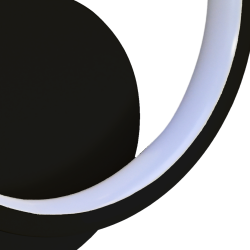 Kinkiet Hoop Czarny 7W LED