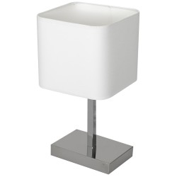 Lampka stołowa Napoli Biały / Chrom 1xE27 Lampka stołowa Napoli Biały / Chrom 1xE27