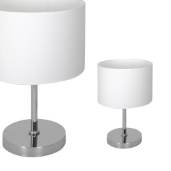 Lampka stołowa Casino Biały / Chrom 1xE27