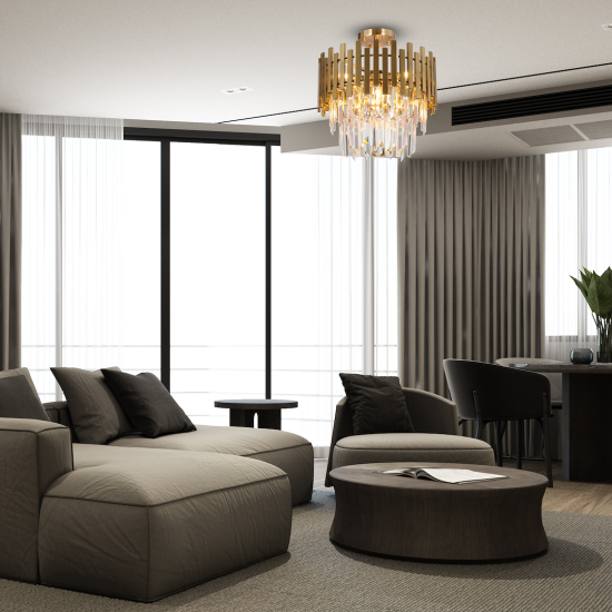 ASPEN GOLD lubinis šviestuvas 6xE14 ASPEN GOLD lubinis šviestuvas 6xE14