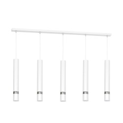 Lampa wisząca Joker Biały / Chrome 5xGU10