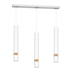 Lampa wisząca Joker Biały / Drewno 3xGU10