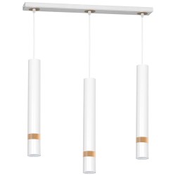 Lampa wisząca Joker Biały / Drewno 3xGU10 Lampa wisząca Joker Biały / Drewno 3xGU10