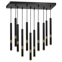 Lampa wisząca MONZA BLACK/GOLD 11xG9 8W Lampa wisząca MONZA BLACK/GOLD 11xG9 8W