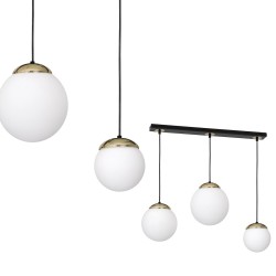 Lampa wisząca SPARTA BLACK / GOLD 3xE14