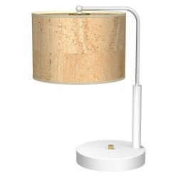 Lampa gabinetowa Cork 1xE27 Biały / Korek